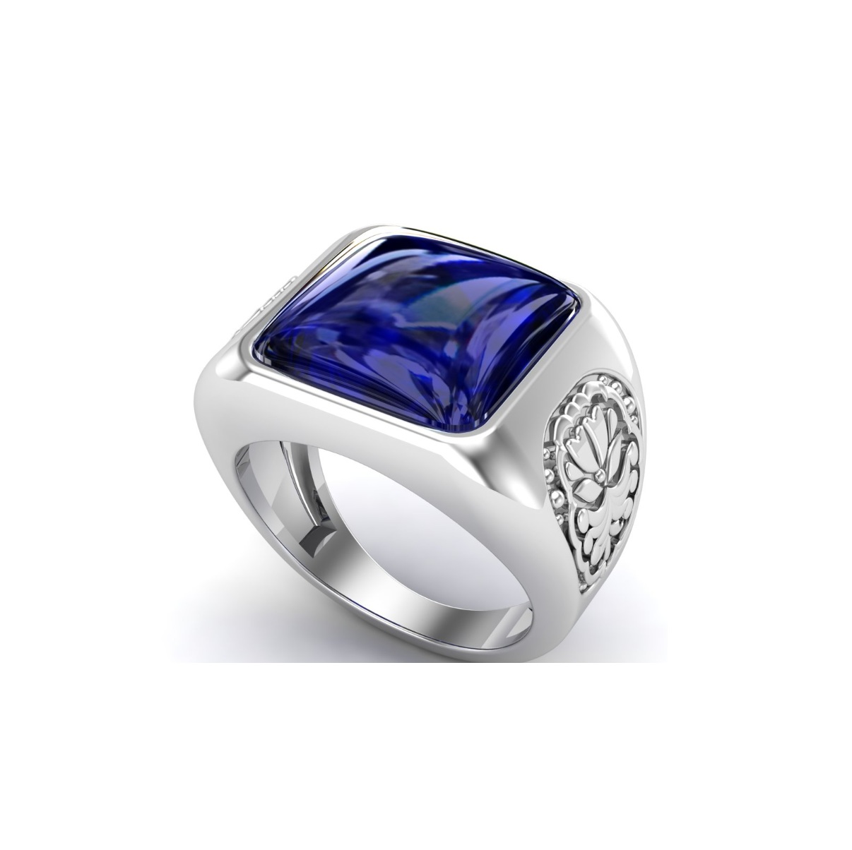 Bague lapis lazuli argent Alexander chevalière